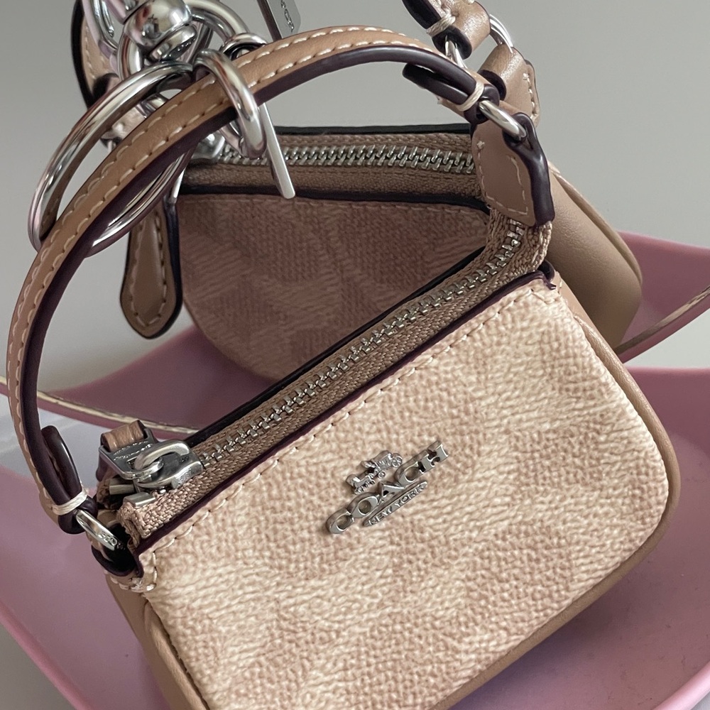 Coach Tan and Cream Mini Bag